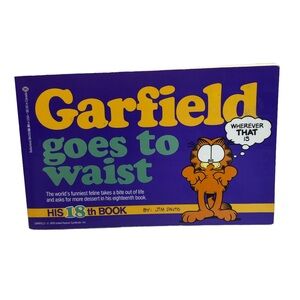 Garfield goes to Waist his 18th book 1990 Jim Davis